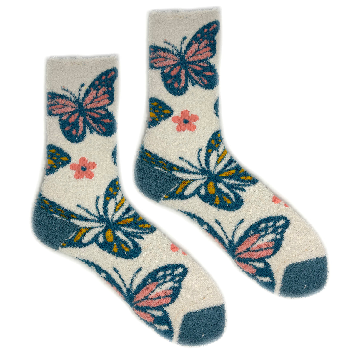 Butterfly Kiss Grip Socks Premium Crew Socks- Sock It Up Sock