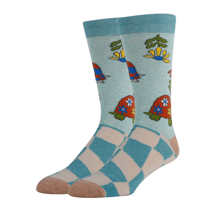 Groovy Turtle Socks Premium Crew Socks- Sock It Up Sock