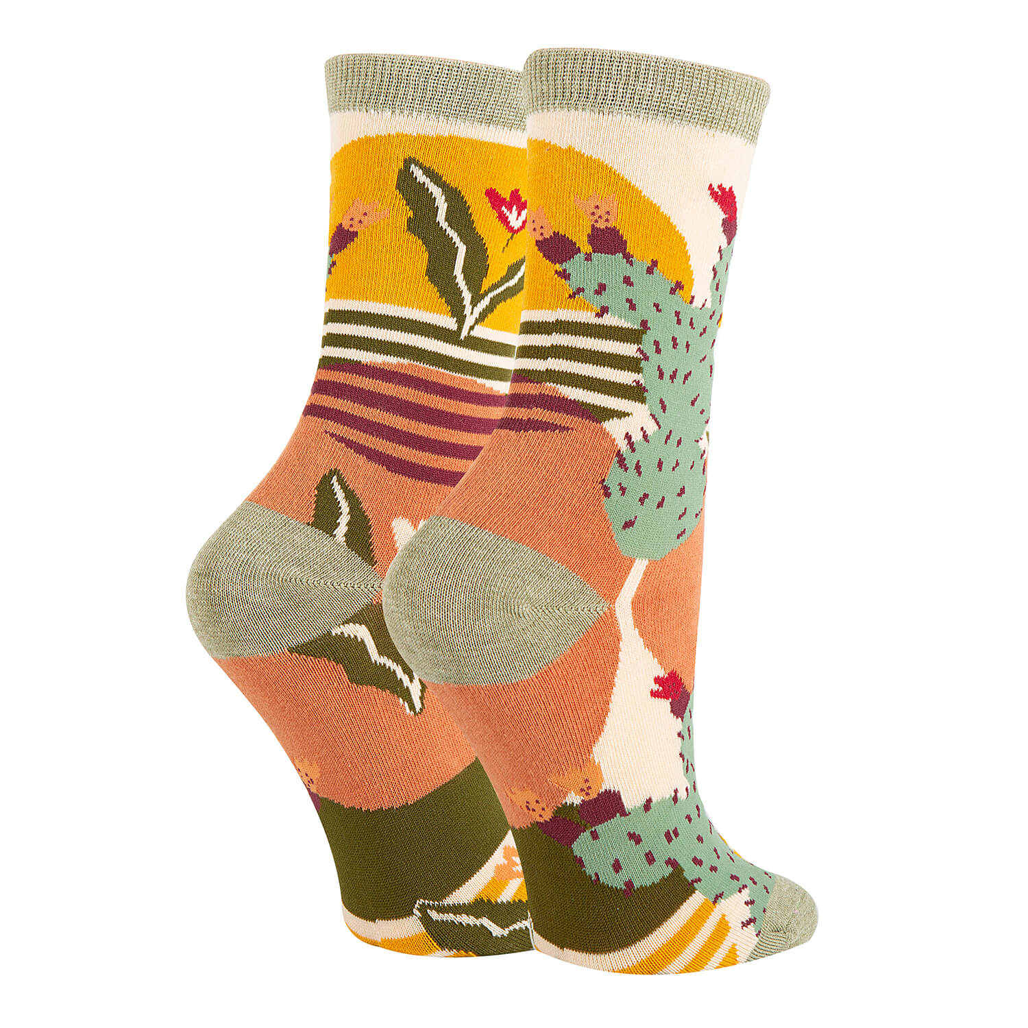 Sol De Cactus Socks Premium Crew Socks- Sock It Up Sock