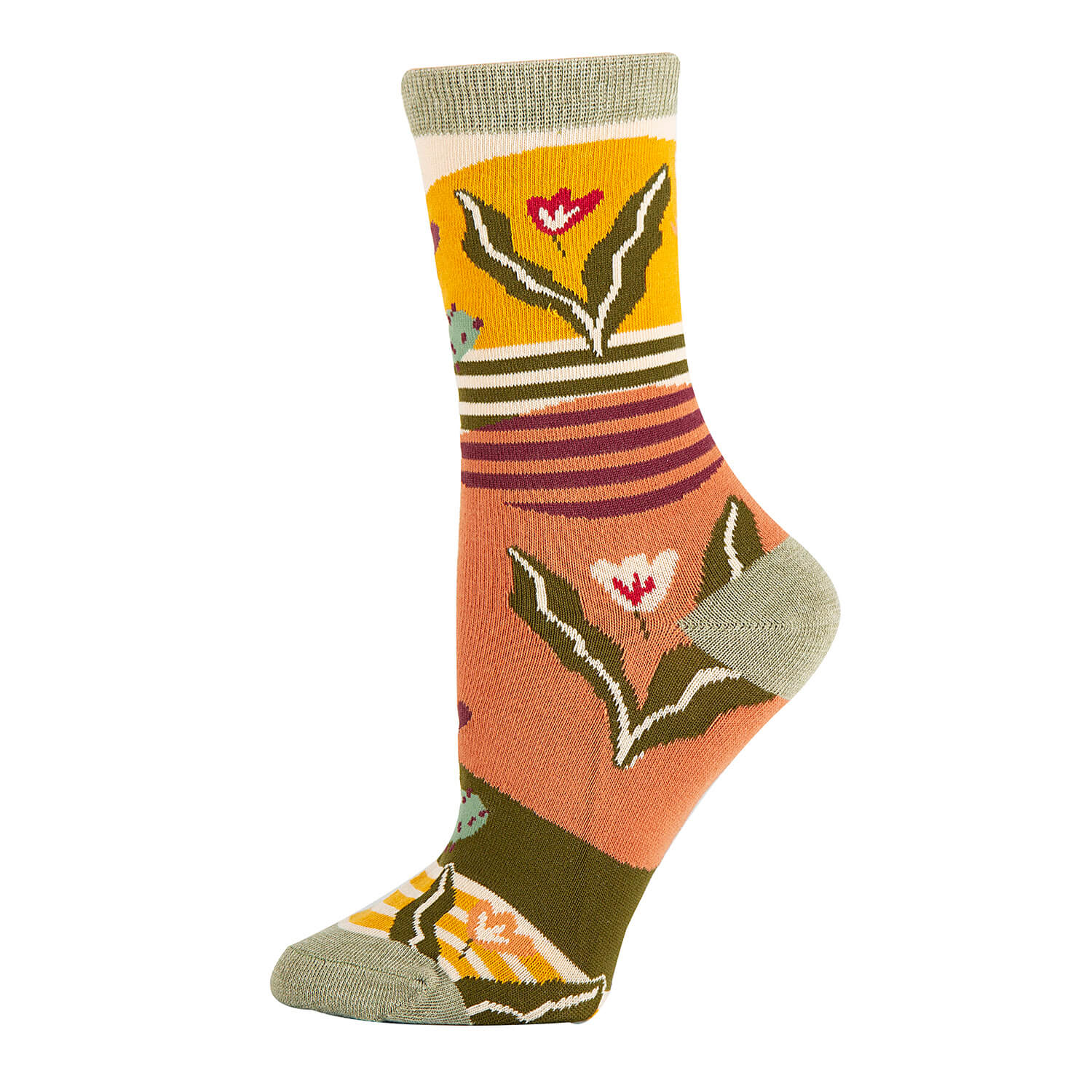 Sol De Cactus Socks Premium Crew Socks- Sock It Up Sock