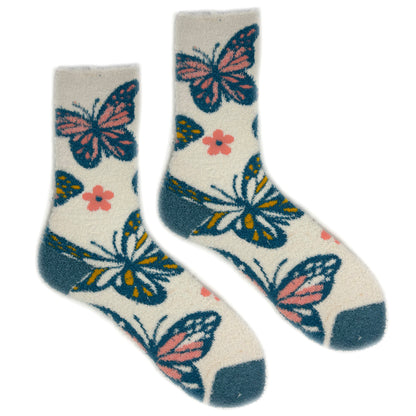Butterfly Kiss Grip Socks Premium Crew Socks- Sock It Up Sock