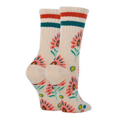 Wild Flowers Athletic Socks Premium Crew Socks- Sock It Up Sock