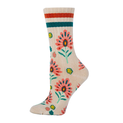 Wild Flowers Athletic Socks Premium Crew Socks- Sock It Up Sock